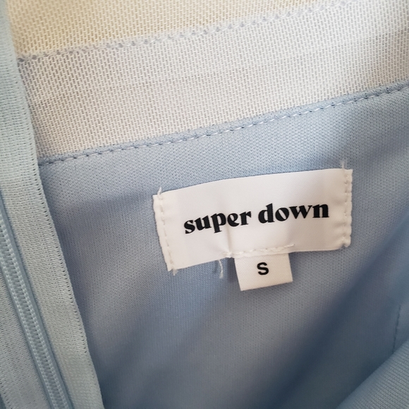 NWT superdown Blue Meghan Mesh Stripe Dress Size Small - Picture 5 of 12